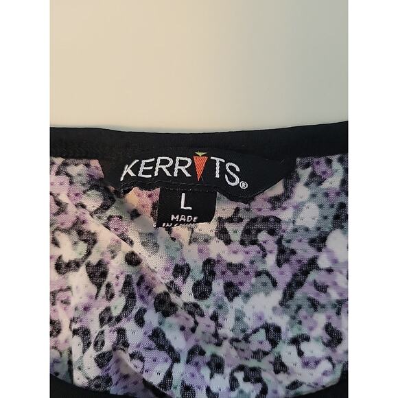Kerrits Breeze Ice Fil Purple Floral Equestrian Tank Top Women's Large Stretch - Picture 13 of 14